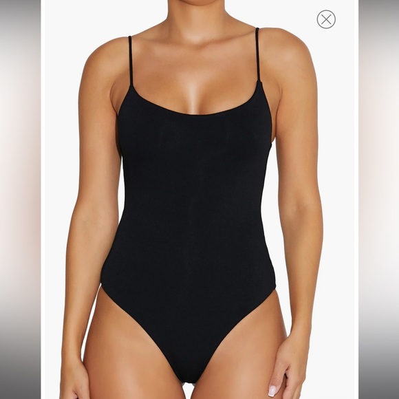 naked wardrobe Tops - NWT Naked Wardrobe Got The Scoop Tank Bodysuit Black S